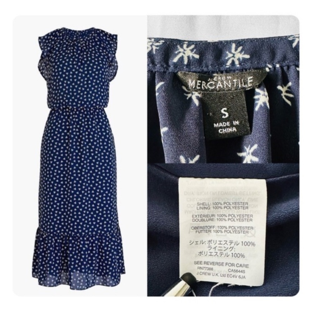 J.Crew Mercantile Dragonfly Midi Dress with Pockets!! Small - Picture 6 of 9